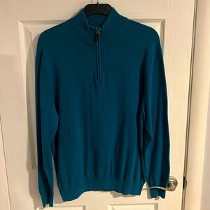 Men’s Quarter Zip Pullover Sweater, Jos. A. Bank, Size Large